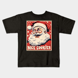 Nice Cookies - Happy Santa likes what he Sees! Kids T-Shirt